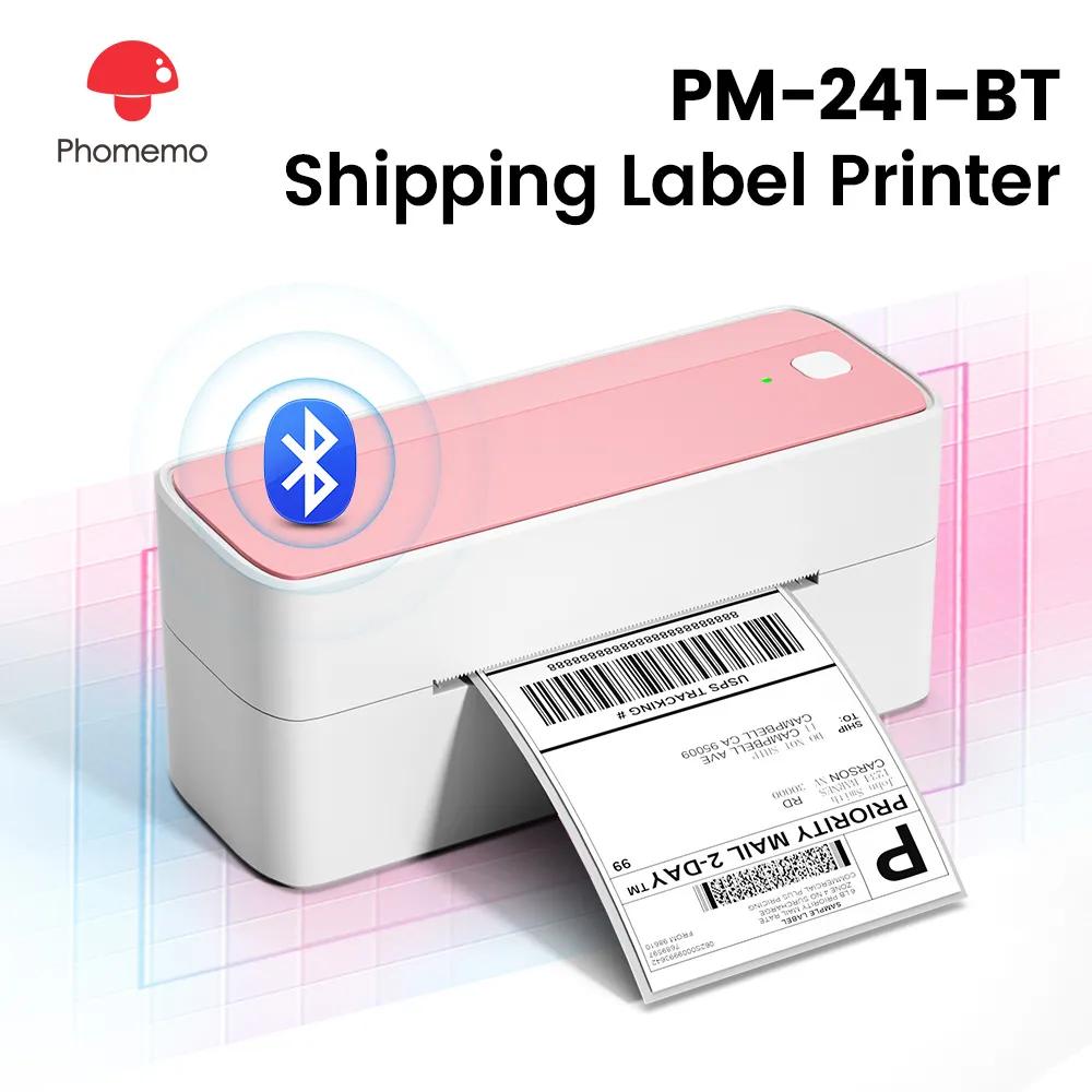 Phomemo 241 블루투스 열전사 라벨 프린터, 무선 소형 배송 라벨 프린터, 아이폰, 안드로이드, 맥 윈도우와 호환 가능, 4x6